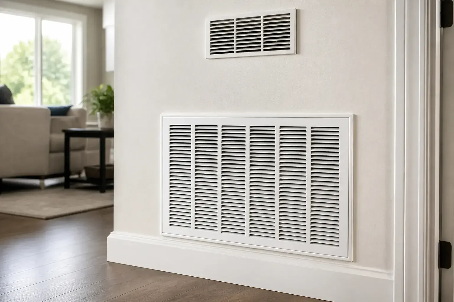 Clean air return and vent inside a home